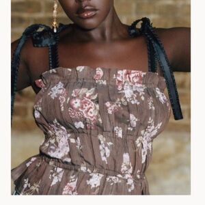 Brock collection x H&M floral tank top